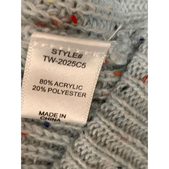 Zenana Distressed Mock Turtle Neck Knit Sweater - Picture 7 of 12